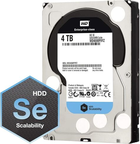 محرك الأقراص الصلبة Western Digital Se Wd4000F9Yz 4 تيرابايت 7200 دورة في الدقيقة Sata3/Sata 60 جيجابايت/ثانية 64 ميجابايت 3.5 بوصة (متجدد) in Kuwait