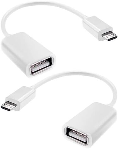 OTG MicroUSB متوافق مع هاتف Samsung Galaxy S4، S3، Avant، Tab S2، Tab A 2018، Tab E Lite مع طاقة كاملة السرعة أثناء التنقل (عبوتان باللون الأسود) in Kuwait