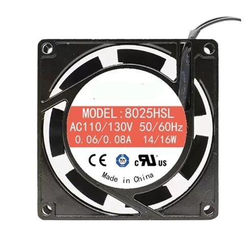 80x80x25mm 8025HSL 110V /130V 50/60HZ 0.06/0.08A 14/16W AC مروحة التبريد in Kuwait