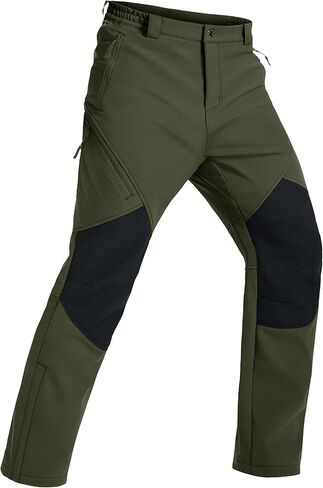 MAGCOMSEN Men's Snow Ski Waterproof Pants Winter Fleece Lined Insulated Work Outdoor Hiking Snowboard Pants 4 Pockets in Saudi Arabia