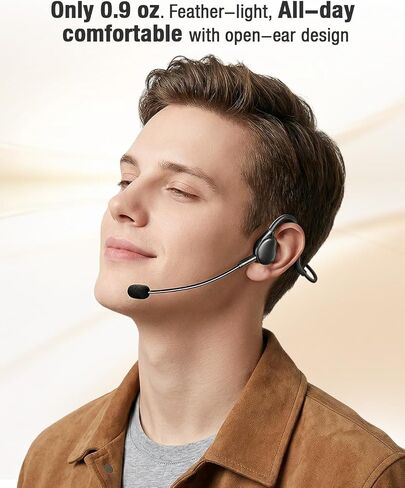 USB Computer Headset with Microphone, Black Open Ear Headset, Inline Controls, Noise Cancelling for PC Gaming and Office Use in Saudi Arabia
