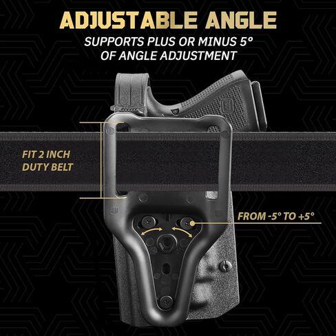 حافظة كيديكس المحملة للضوء من WARRIORLAND لـ Glock 17/19/34 Gen3-5 /19X/44/45 - تناسب TLR-7 X/TLR-7 HL-X/TLR-7A/ TLR-8A /TLR-8 X والمزيد - مع قطع بصري وحلقة حزام متوسطة الركوب مقاس 2.0 بوصة in Saudi Arabia