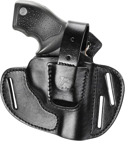 حافظة جلدية مصنوعة يدويًا من GUN & FLOWER لإطار S&W J، .38 مسدسات خاصة Ruger LCR، S&W 442/642، Taurus، Charter، وغيرها من 38 مسدسات أنف خاصة يصل طولها إلى 2.25 بوصة in Kuwait