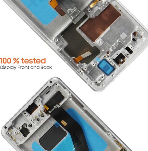 بديل شاشة OLED لهاتف Samsung Galaxy S21 Ultra لشاشة S21 Ultra LCD SM-G998B SM-G998U مجموعة شاشة LCD تعمل باللمس مع إطار فضي in Kuwait