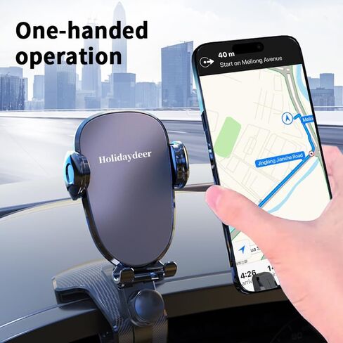 Holidaydeer قابل للدوران 360 درجة، حامل هاتف السيارة، حامل هاتف من السيليكون للوحة قيادة السيارة، حامل الهاتف الخلوي بدون استخدام اليدين للسيارة متوافق مع iPhone 17 16 15 14 13 12 Pro Max جميع الهواتف الذكية in Kuwait
