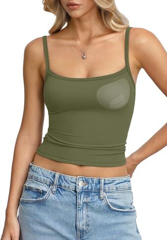 المرأة بنيت في الرف الصدرية مبطن تانك القمم السباغيتي حزام ساحة الرقبة المحاصيل القمم ضيق بروتيل قمصان in Kuwait