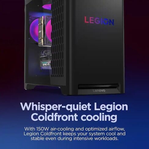 كمبيوتر سطح المكتب Lenovo Legion Tower 5 للألعاب، AMD Ryzen 7 7800X3D، NVIDIA GeForce RTX 5070 12GB GDDR7، 32GB DDR5 5600MHz، 1TB SSD، 2TB HDD، Whisper-Quiet Legion Cooling، Windows 11 Pro، مجموعة سماعات الألعاب in Kuwait