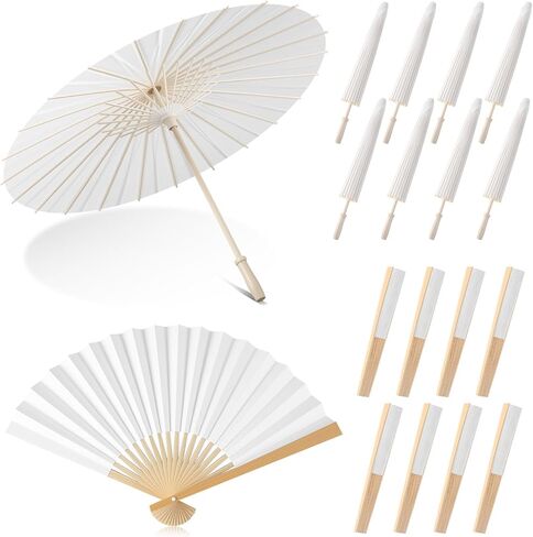 Paper Umbrella with Fans Umbrellas Outdoor Paper Parasol Gift for Wedding Bride Shower Party Favor in Saudi Arabia