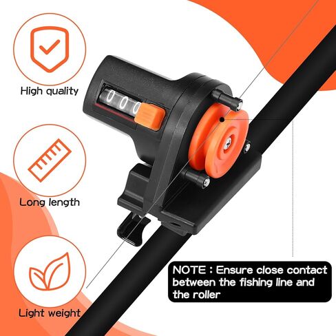 Shappy Fishing Line Depth Finder Counter 999m Portable Digital Boat Fishing Counter Electronic Spooler Display, Saltwater Resistant Depth Gauge for Trolling, Jigging, Spooling Tackle Tool Gear in Saudi Arabia