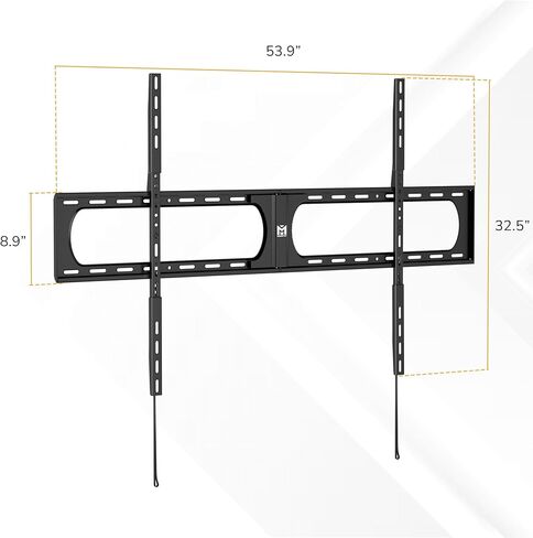 Mount-It! Heavy-Duty Fixed TV Wall Mount for 98–140 Inch TVs, 275 lb Capacity, Ultra-Low 1.3″ Profile, 4× Load Tested Steel Bracket, Max VESA 1200×800 in Saudi Arabia