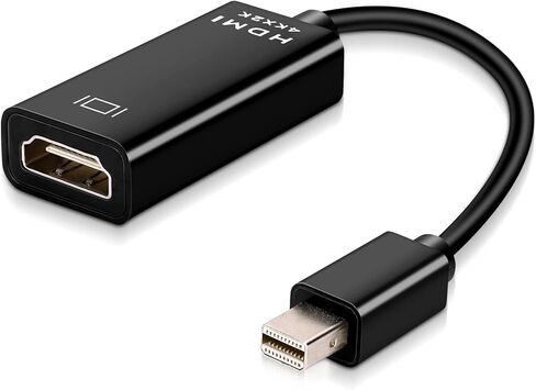 محول Mini DisplayPort إلى HDMI لجهاز Dell Latitude E7440 Mini DP إلى HDMI محول متوافق مع MacBook Air/Pro وMicrosoft Surface Pro/Dock وجهاز العرض والمزيد (حزمة واحدة) in Saudi Arabia
