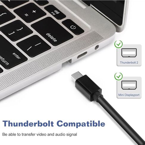 محول Mini DisplayPort إلى HDMI لجهاز Dell Latitude E7440 Mini DP إلى HDMI محول متوافق مع MacBook Air/Pro وMicrosoft Surface Pro/Dock وجهاز العرض والمزيد (حزمة واحدة) in Saudi Arabia