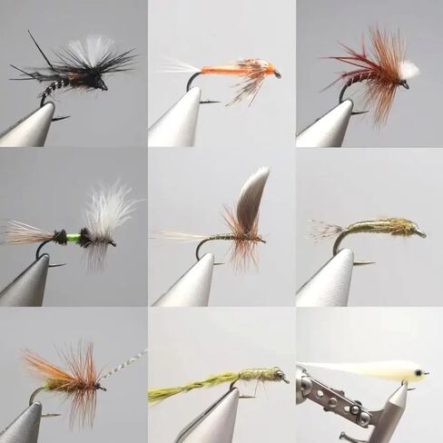 2-Piece 2Colors Tapered Nylon Fibers Fly Tying Material - Suitable for Trout Lures Perdigon Nymph Tails Mayfly Tails Dry Fly Wings & Insect Legs DIY Fly Tying Supplies in Saudi Arabia