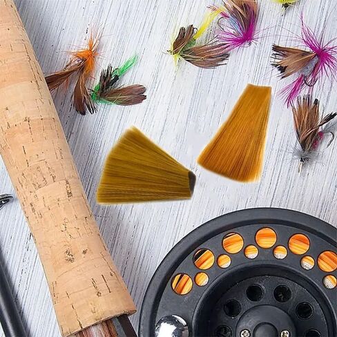 2-Piece 2Colors Tapered Nylon Fibers Fly Tying Material - Suitable for Trout Lures Perdigon Nymph Tails Mayfly Tails Dry Fly Wings & Insect Legs DIY Fly Tying Supplies in Saudi Arabia