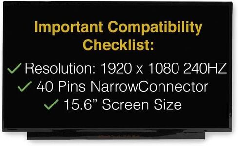 شاشة بديلة لشاشة LQ156M1JW03 40 Pins FHD 1920x1080 Matte LCD LED مع الأدوات والشريط in Kuwait