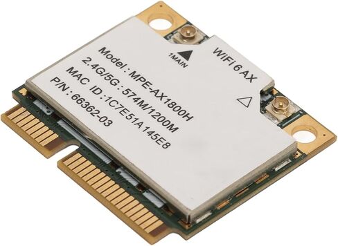 بطاقة شبكة Drfeify AX1800H WiFi 6 لأجهزة الكمبيوتر المحمول، محول WiFi صغير ثنائي النطاق لواجهة PCIE مع 5.2، التوصيل والتشغيل لإعداد مريح in Kuwait