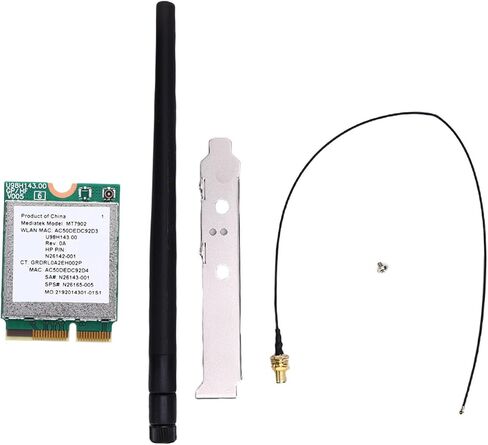 بطاقة WiFi 6E لاسلكية، محول شبكة 4200 ميجا بت في الثانية M.2 NGFF مع حامل، لأجهزة الكمبيوتر المحمول in Kuwait