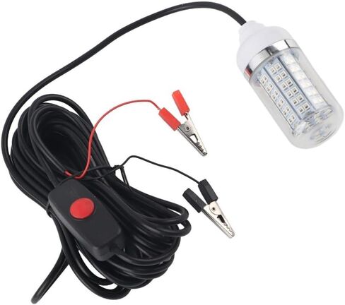 ضوء صيد LED أخضر - IP68 مقاوم للماء غاطس 108-LED جاذب للطعم مع سلك طاقة 5 متر ومشبك بطارية للليل والقوارب والرصيف والصيد على الجليد in Kuwait