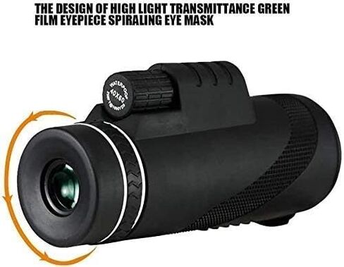 تلسكوب أحادي العين 40X60mm Telephoto Zoom Monocular Telescope محمول مع حامل الهاتف الذكي وحامل ثلاثي القوائم للبالغين لمشاهدة الطيور والصيد في الهواء الطلق والسفر ومشاهدة المعالم السياحية in Kuwait
