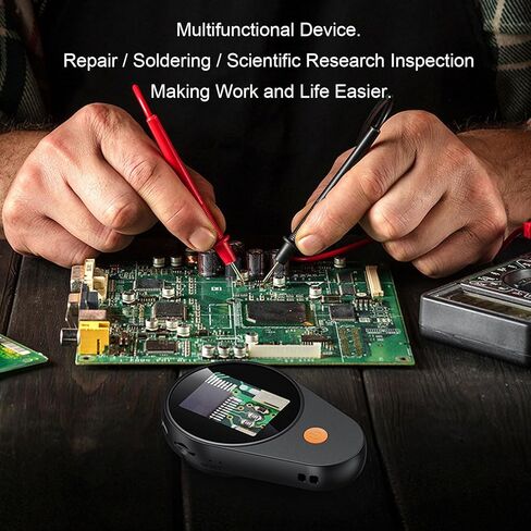 EBTOOLS Handheld Digital Microscope, 500X Magnification with 2.4 Inch HD Screen and 8 LED Lights, for Repairs Soldering Scientific Research Circuit Boards in Saudi Arabia