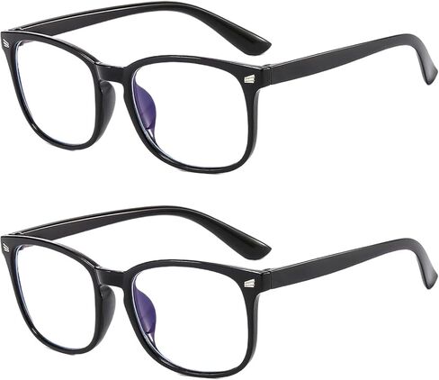 Clear Blue Light Glasses for Women and Men, Fashionable Square Frame Glasses with Anti Glare Protection in Saudi Arabia