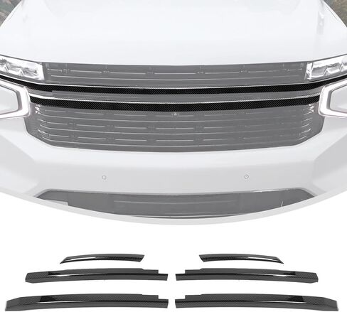 حشوات شبكة Linskip متوافقة مع 2021-2024 Chevy Suburban/Tahoe، غطاء شبكي أمامي أسود لامع للملحقات الخارجية للضواحي in Saudi Arabia