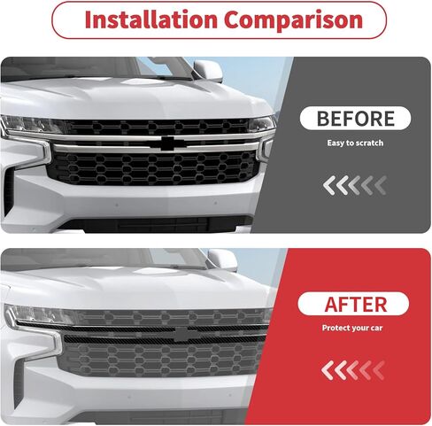 حشوات شبكة Linskip متوافقة مع 2021-2024 Chevy Suburban/Tahoe، غطاء شبكي أمامي أسود لامع للملحقات الخارجية للضواحي in Saudi Arabia