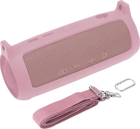 co2CREA Soft Silicone Case Replacement for JBL Flip 6 Portable Bluetooth Speaker (Pink Case) in Saudi Arabia