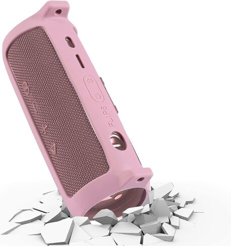 co2CREA Soft Silicone Case Replacement for JBL Flip 6 Portable Bluetooth Speaker (Pink Case) in Saudi Arabia