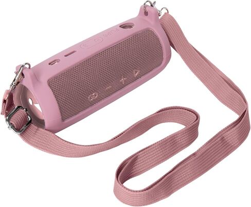 co2CREA Soft Silicone Case Replacement for JBL Flip 6 Portable Bluetooth Speaker (Pink Case) in Saudi Arabia
