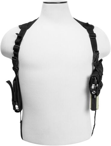 VISM by NcStar Ambidextrous Horizontal Shoulder Holster with Double Magazine Holder, Black (CV2909) in Saudi Arabia