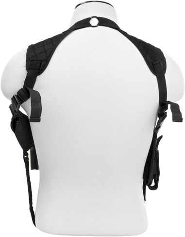 VISM by NcStar Ambidextrous Horizontal Shoulder Holster with Double Magazine Holder, Black (CV2909) in Saudi Arabia
