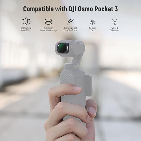 NEEWER Magnetic Variable ND2-32&1/4 Black Diffusion&CPL Filter Set and 2 in 1 Variable ND2-32 & 1/4 Black Diffusion Filter Compatible with DJI Osmo Pocket 3 Creator Combo in Saudi Arabia