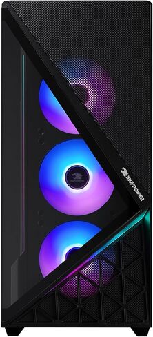 كمبيوتر مكتبي iBUYPOWER Slate Black Gaming PC AMD Ryzen 7 8700F CPU، AMD Radeon RX 9060XT 8GB GPU، 32GB DDR5 RGB 5200MHz RAM، 2TB NVMe SSD، Windows 11 Home، لوحة مفاتيح وماوس للاعبين - SBA7R96XT03 in Saudi Arabia