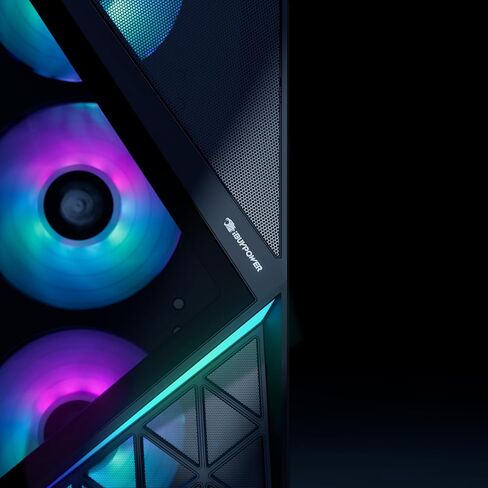 كمبيوتر مكتبي iBUYPOWER Slate Black Gaming PC AMD Ryzen 7 8700F CPU، AMD Radeon RX 9060XT 8GB GPU، 32GB DDR5 RGB 5200MHz RAM، 2TB NVMe SSD، Windows 11 Home، لوحة مفاتيح وماوس للاعبين - SBA7R96XT03 in Saudi Arabia