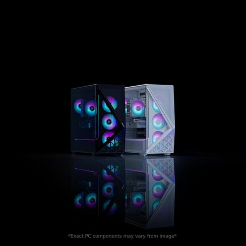 كمبيوتر مكتبي iBUYPOWER Slate Black Gaming PC AMD Ryzen 7 8700F CPU، AMD Radeon RX 9060XT 8GB GPU، 32GB DDR5 RGB 5200MHz RAM، 2TB NVMe SSD، Windows 11 Home، لوحة مفاتيح وماوس للاعبين - SBA7R96XT03 in Saudi Arabia