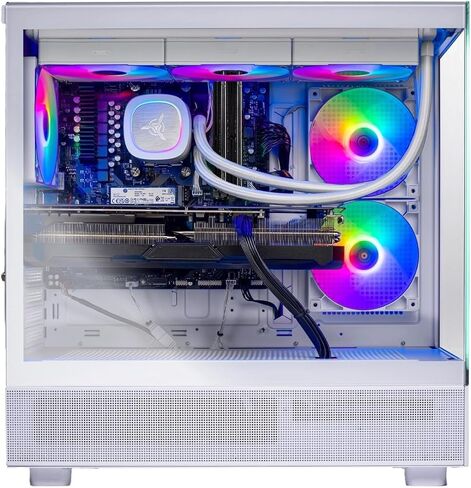 Skytech Gaming Azure 3 Gaming PC, AMD Ryzen 7 9800X3D 4.7GHz, NVIDIA RTX 5070 Ti 16GB VRAM, 2TB Gen4 NVMe SSD, 32GB DDR5 RAM 5600, 850W Gold ATX 3 PSU, 360 ARGB AIO, Wi-Fi, Win 11, Desktop in Saudi Arabia