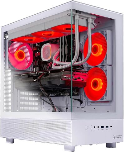 Skytech Gaming Azure 3 Gaming PC, AMD Ryzen 7 9800X3D 4.7GHz, NVIDIA RTX 5070 Ti 16GB VRAM, 2TB Gen4 NVMe SSD, 32GB DDR5 RAM 5600, 850W Gold ATX 3 PSU, 360 ARGB AIO, Wi-Fi, Win 11, Desktop in Saudi Arabia