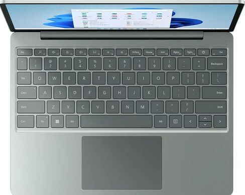 Microsoft Surface Laptop Go 2 شاشة لمس 12.4 بوصة - 1536 x 1024 - Intel Core i5 الجيل الحادي عشر i5-1135G7 رباعي النواة (4 النواة) 2.40 جيجا هرتز - إجمالي ذاكرة الوصول العشوائي 8 جيجا بايت - ذاكرة داخلية 8 جيجا بايت - 128 جيجا بايت SSD - Sage - in Saudi Arabia