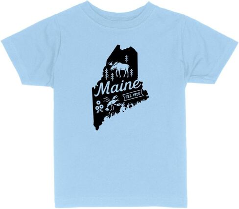 State Shape Maine Toddler Kids T-Shirt in Saudi Arabia