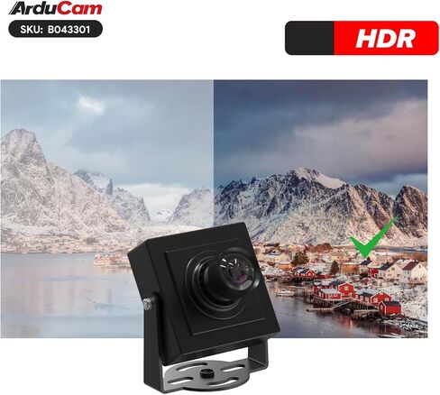 Arducam 12MP HDR USB Camera Module, 101°(D) Wide Angle UVC Webcam with M12 Lens for Windows, Linux, Android, and Mac OS in Saudi Arabia