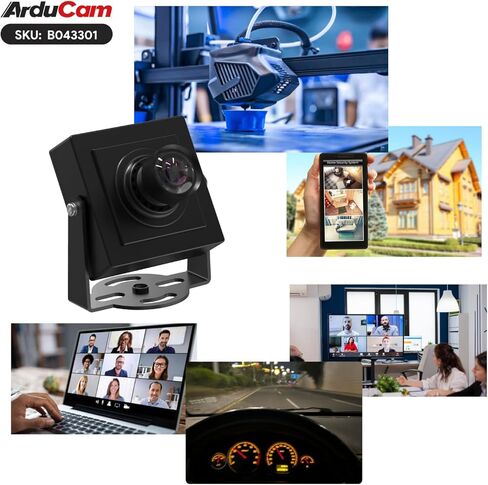 Arducam 12MP HDR USB Camera Module, 101°(D) Wide Angle UVC Webcam with M12 Lens for Windows, Linux, Android, and Mac OS in Saudi Arabia