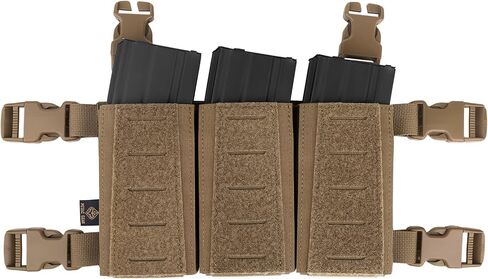 Tactical Triple Mag Pouch,Placard Magazine Panel with Insert Set Clip Holder with Hook Backing and Female QASM Buckles. in Saudi Arabia