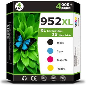 952XL Ink Cartridges Compatible for HP 952 XL ink combo pack Printer Ink 952 xl 952 ink Cartridges Work with OfficeJet Pro 7740 8710 8715 8720 8702 8715 8725 8730 8732M 8736 8743 Printer ink(4 Pack) in Kuwait