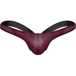 ACSUSS Men's Mesh See Through Lingerie Stretchy Jockstrap Bikini Thongs Underwear in Kuwait