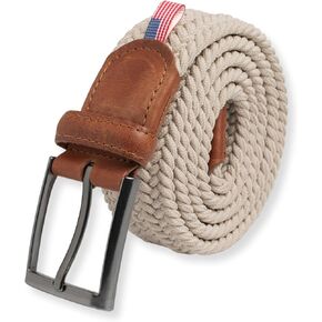 Mens Braided Stretch Belt – Adjustable Woven Golf Belt for Casual, Work, and Active Wear in Saudi Arabia