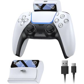 FASTSNAIL Rechargeable Battery Pack for PS5 Controller, LED Display 2 Pack 7400mWh Fast Charging for PlayStation 5 DualSense Battery Pack, Play and Charge Kit for ps5 Accessories in Kuwait