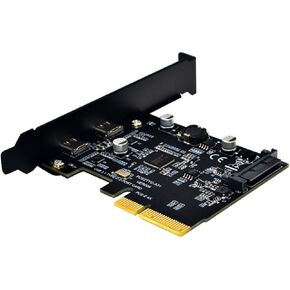 بطاقة توسيع USB3.1 بسرعة 10 جيجابت في الثانية مع منافذ مزدوجة من النوع C ومحول موسع كمبيوتر متوافق مع PCI-e لمحركات أقراص التخزين الخارجية ذات غلاف SSD in Kuwait