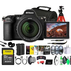 Nikon Z5 II Mirrorless Camera with 24-200mm f/4-6.3 VR Lens (1688) | Full-Frame 24.5MPs + 64GB Card + Lens Filter Kit + Camera Bag + Tripod + USB-C Cable + Cleaning Kit + Strap + More in Saudi Arabia