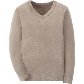 Boys School Uniform Sweater Kids Long Sleeve V Neck Pullover Knitted Jumper Fall Winter Clothes 9-16 Years in Kuwait